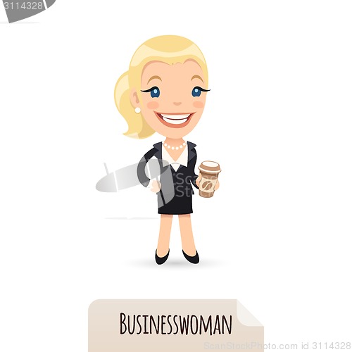 Image of Businesswoman with cofee