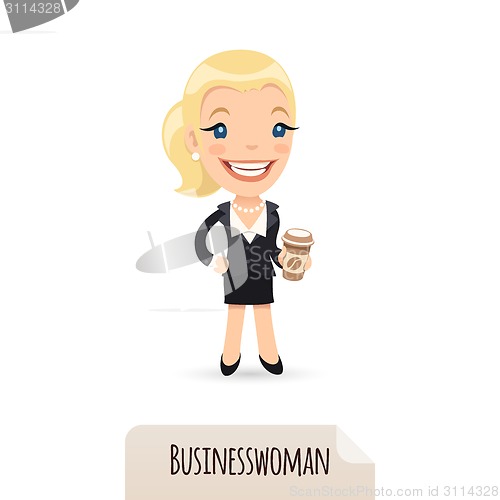Image of Businesswoman with cofee