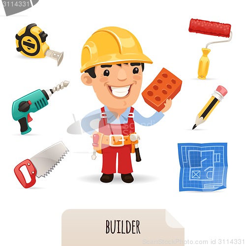 Image of Builders icons set