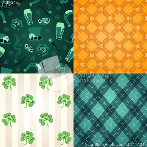 Image of Four st.Patrick's Day's patterns