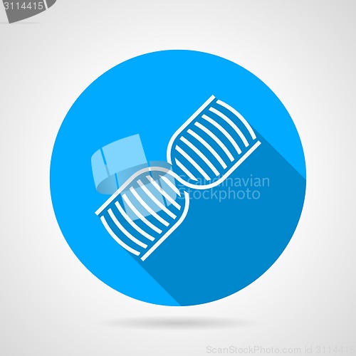 Image of Round blue vector icon for DNA
