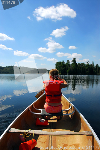 Image of Child in canoe