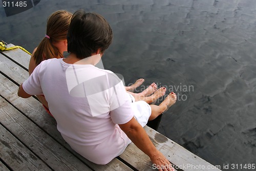 Image of Family on dock