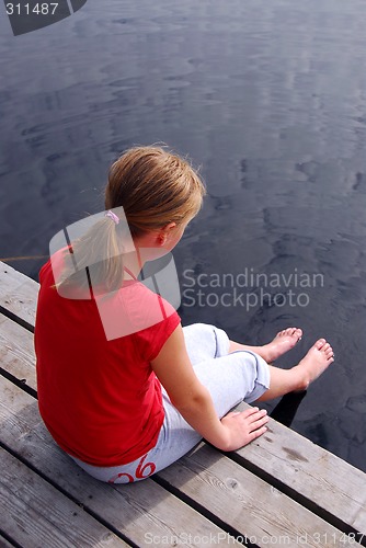 Image of Child on dock