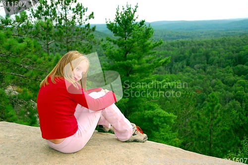 Image of Girl edge cliff