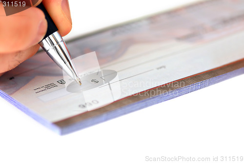 Image of Writing a check