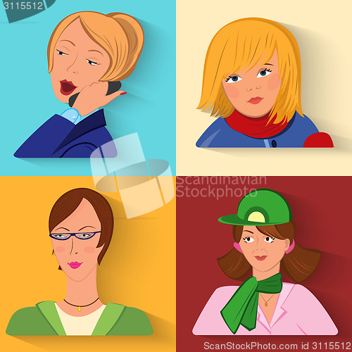 Image of Flat design people avatars