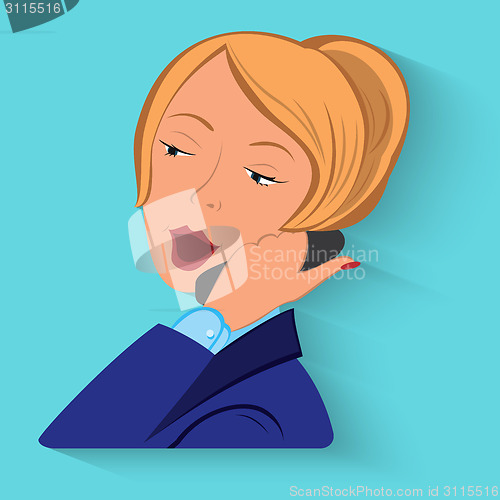 Image of Customer service representative flat design