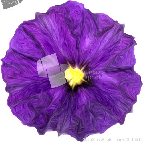 Image of Purple watercolor painting of purple flower