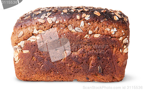 Image of Unleavened of black bread with nuts seeds and dried fruit