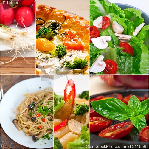 Image of healthy Vegetarian vegan food collage