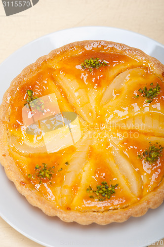 Image of fresh pears pie dessert cake 