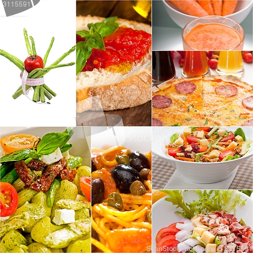 Image of healthy Vegetarian vegan food collage
