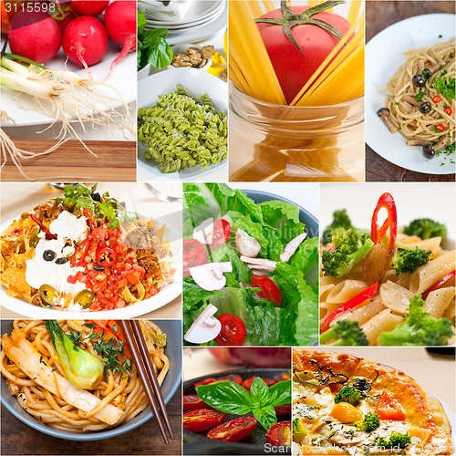 Image of healthy Vegetarian vegan food collage