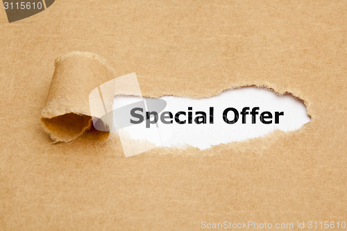 Image of Special Offer Torn Paper