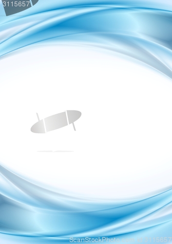 Image of Abstract blue wavy background