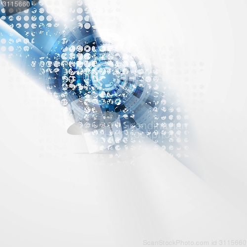 Image of Blue grunge hi-tech vector background