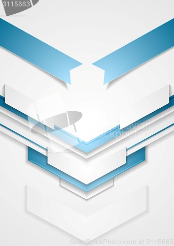 Image of Abstract blue arrows tech design