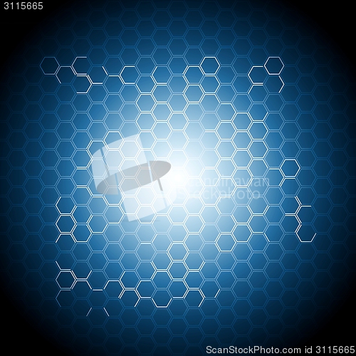 Image of Abstract blue geometry background