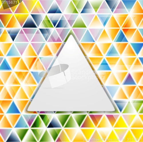 Image of Abstract glossy triangles vector pattern