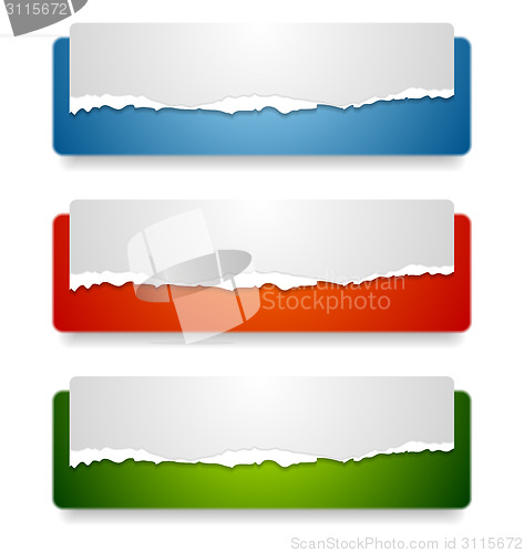 Image of Abstract web headers design. Vector banners