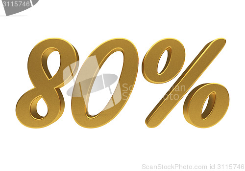 Image of 3D 80 percent isolated