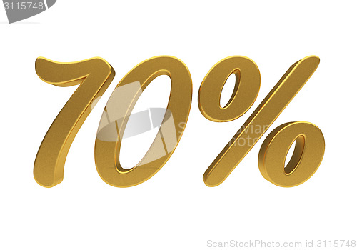 Image of 3D 70 percent isolated