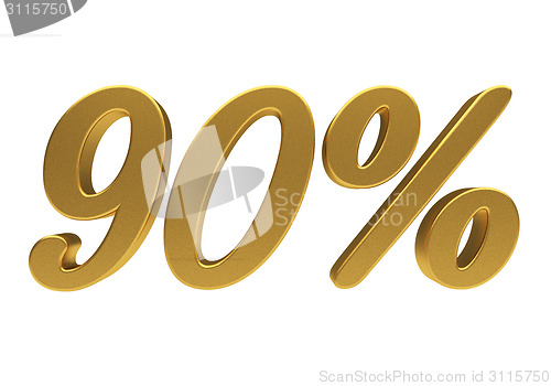 Image of 3D 90 percent isolated