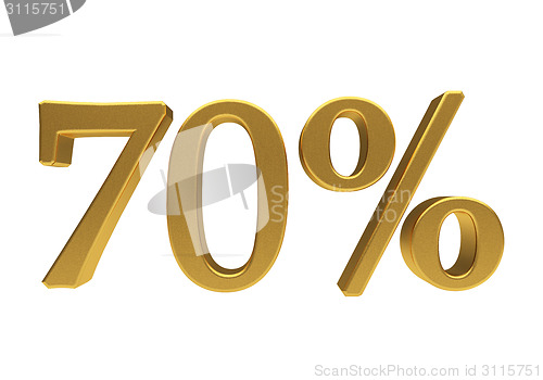 Image of 3D 70 percent isolated