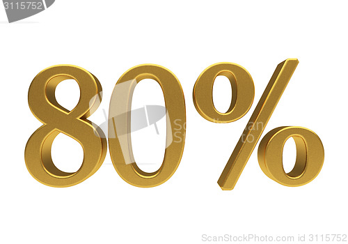 Image of 3D 80 percent isolated