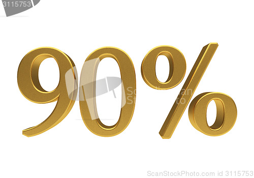 Image of 3D 90 percent isolated