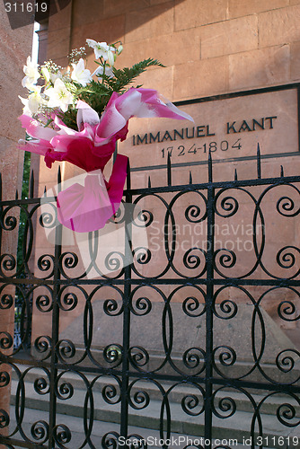 Image of Flower on the fence of grave