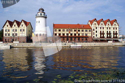 Image of Light house and buildings