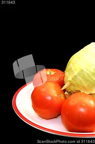 Image of tomatos and cabbage