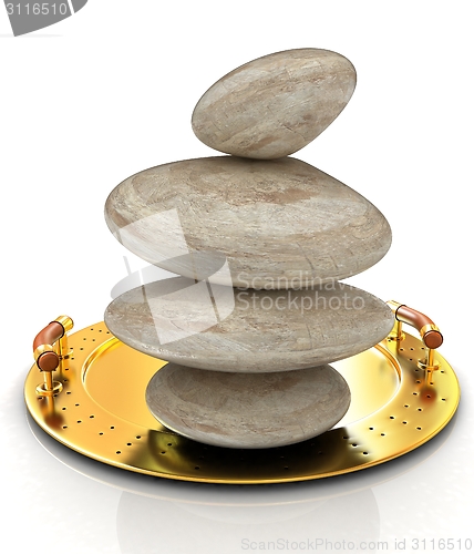 Image of Spa stones on tray