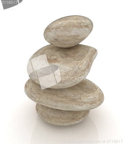 Image of Spa stones isolated on white