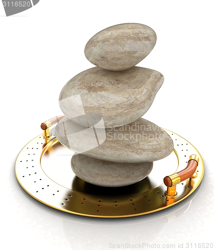 Image of Spa stones on tray