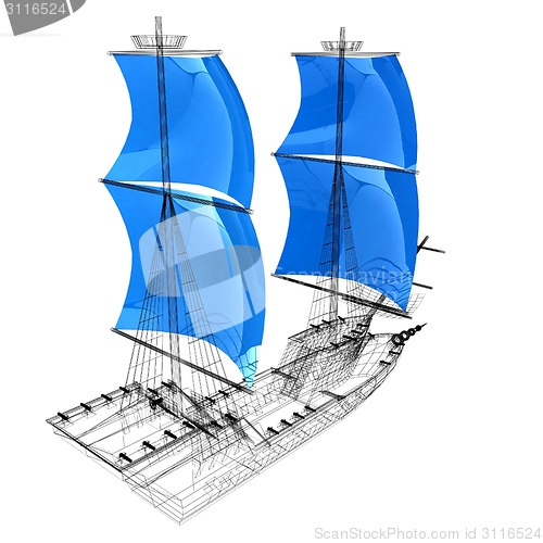 Image of 3d model ship