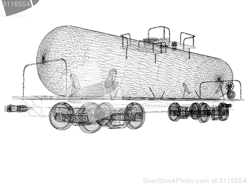 Image of 3D model cistern car
