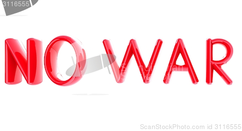 Image of "No war" text
