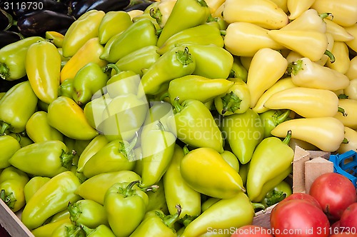 Image of Fresh vegetables and herbs are sold at the Bazaar