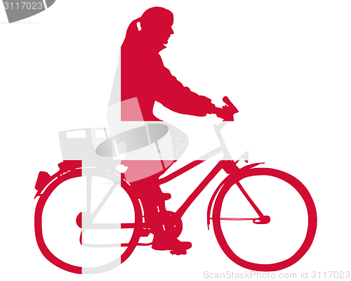 Image of Danish woman on bike