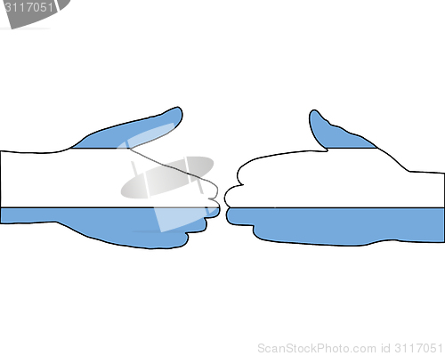 Image of Argentinian handshake