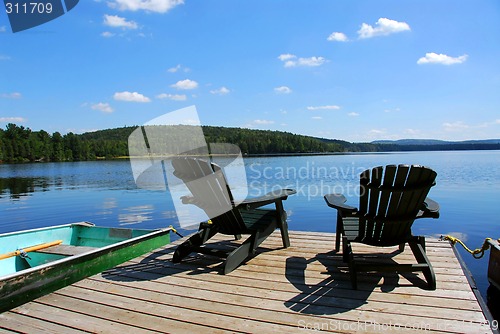 Image of Chairs on dock