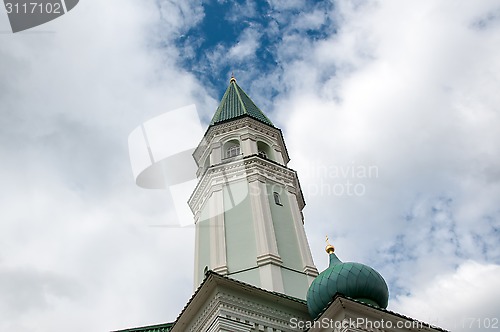 Image of Mosque with minaret Husainiy in the city of Orenburg 