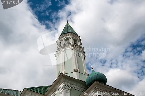 Image of Mosque with minaret Husainiy in the city of Orenburg 