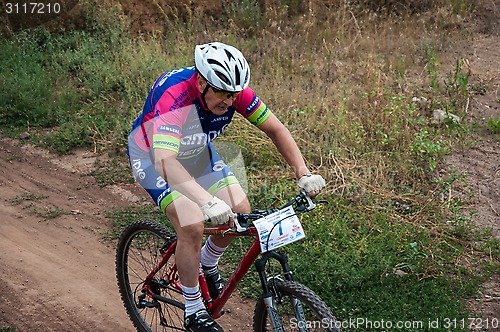 Image of Competitions cyclists in cross-country 