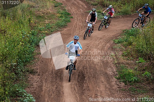 Image of Competitions cyclists in cross-country 