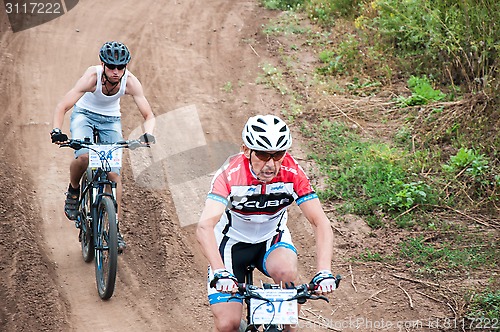 Image of Competitions cyclists in cross-country 