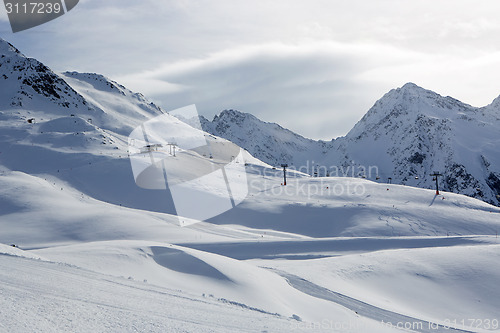 Image of Ski run in Austrian Alps